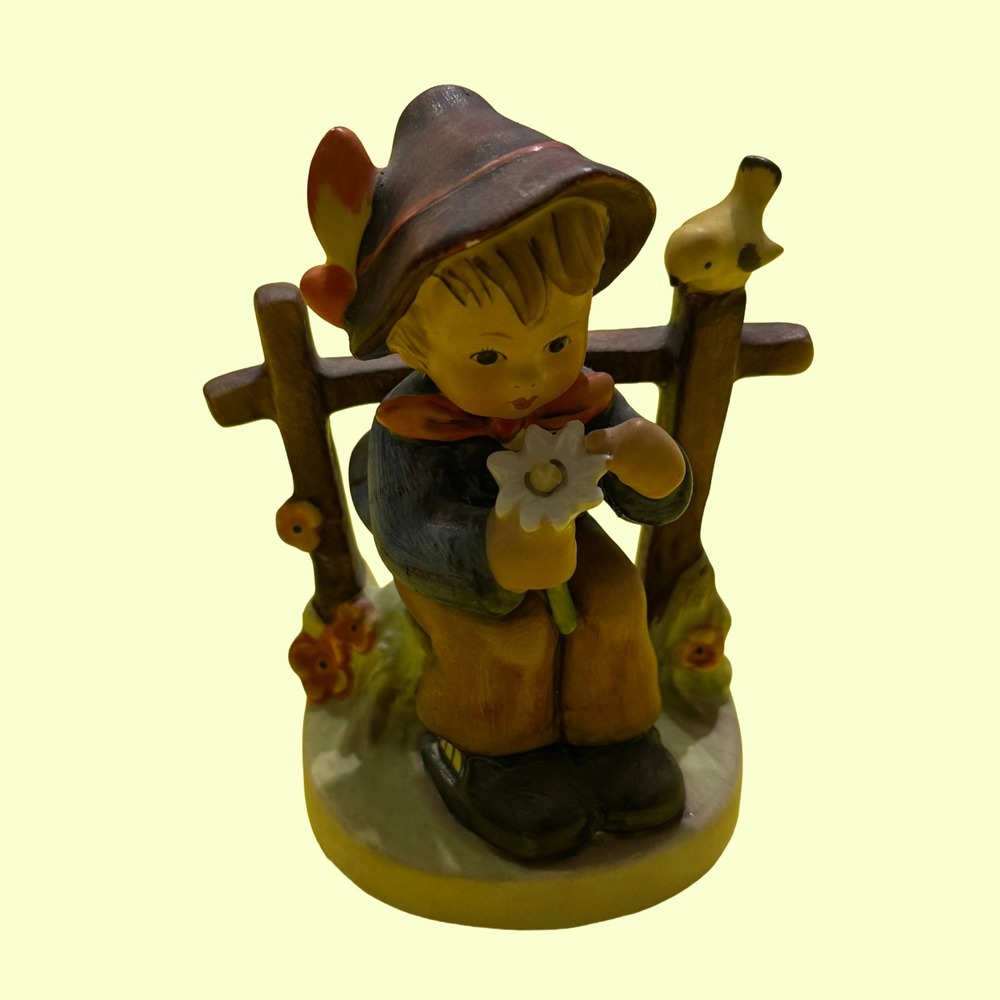 Goebel Hummel "She Loves Me She Loves Me Not" Figurine - #174 - TMK 4 - Rare VTG - Picture 5 of 5